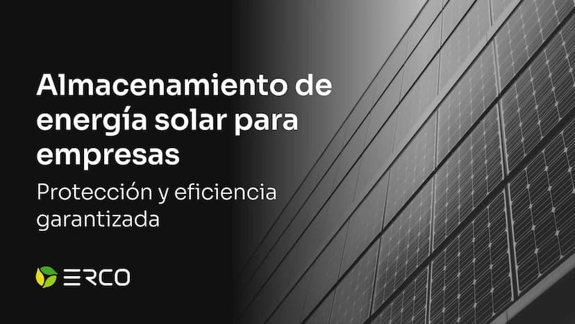 Almacenamiento de energía solar para empresas con paneles solares - Erco Energy