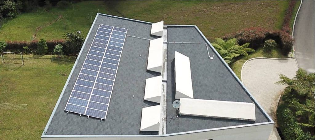 Techo ideal para un sistema solar