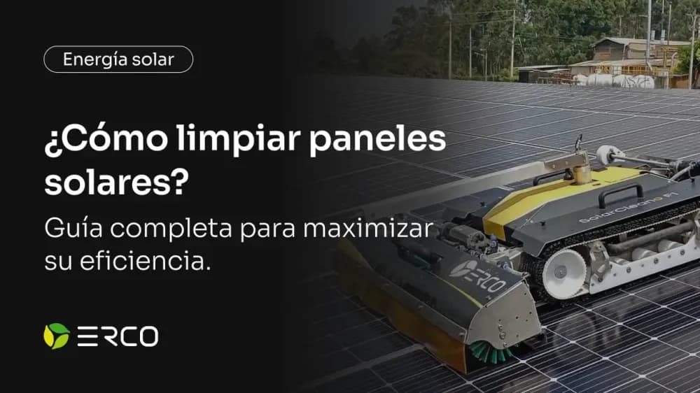 limpieza de panenes solares con robot en techo de casa